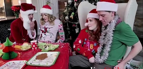  A Very Christmasy Family Gangbang- Charlotte Sins, Summer Hart